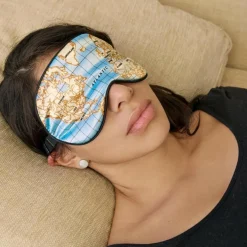 Kikkerland MAPS ULTRA SOFT SLEEP MASK - Schlafbrille