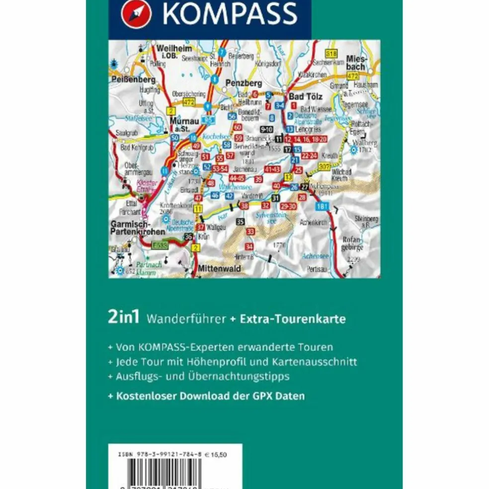 KOMPASS WANDERFÜHRER ISARWINKEL, BAD TÖLZ, LENGGRIES