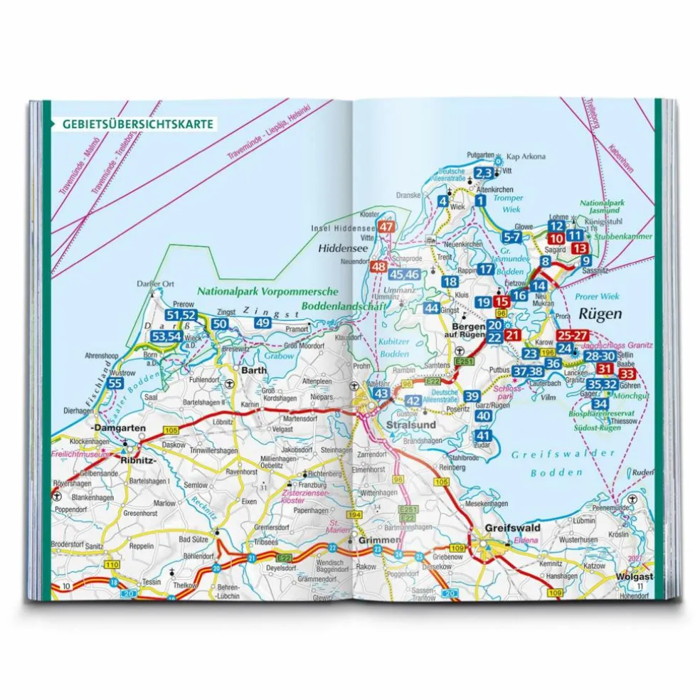 KOMPASS WANDERFÜHRER RÜGEN, MIT HIDDENSEE UND FISCHLAND-DARß