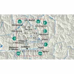 KOMPASS WANDERKARTE 93 BERNINA, VALMALENCO, SONDRIO 1:50.000