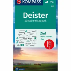 KOMPASS WANDERKARTE 864 DEISTER, SÜNTEL UND SAUPARK
