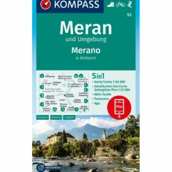 KOMPASS WANDERKARTE 53 MERAN UND UMGEBUNG