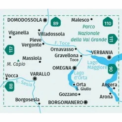 KOMPASS WANDERKARTE 97 VARALLO, VERBANIA, LAGO D'ORTA