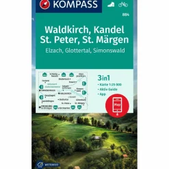 KOMPASS WANDERKARTE 884 WALDKIRCH, KANDEL, ST.PETER