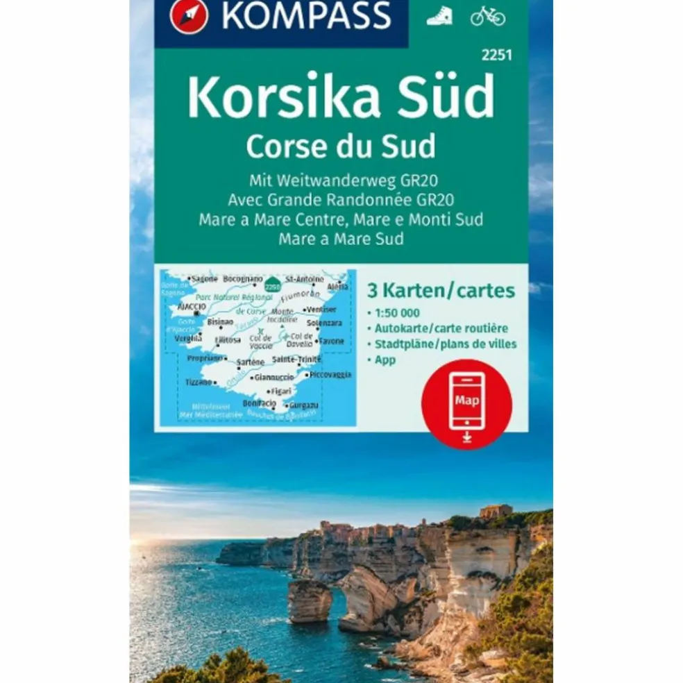 KOMPASS WANDERKARTEN-SET 2251 KORSIKA SÜD
