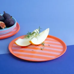 KOZIOL LARGE PLATE 255MM NORA PLATE 255MM STRIPES - Campinggeschirr