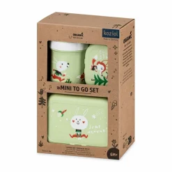 KOZIOL LUNCH BOX SET + WATER BOTTLE 200ML HOP ON TO GO SET OF 3 - Essensbox