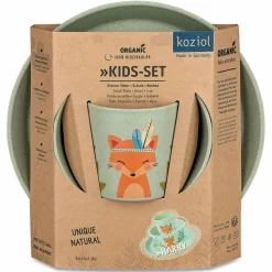 KOZIOL SMALL PLATE + BOWL + CUP CONNECT HARRY SET OF 3 - Geschirrset
