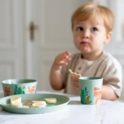 KOZIOL SMALL PLATE + BOWL + CUP CONNECT HARRY SET OF 3 - Geschirrset