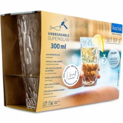 KOZIOL SUPERGLAS LONGDRINK GLAS 300ML CLUB NO. 6 SET OF 2 - Campinggeschirr