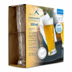 KOZIOL SUPERGLAS WEIZENGLAS 300ML CLUB NO. 10 SET OF 2 - Campinggeschirr