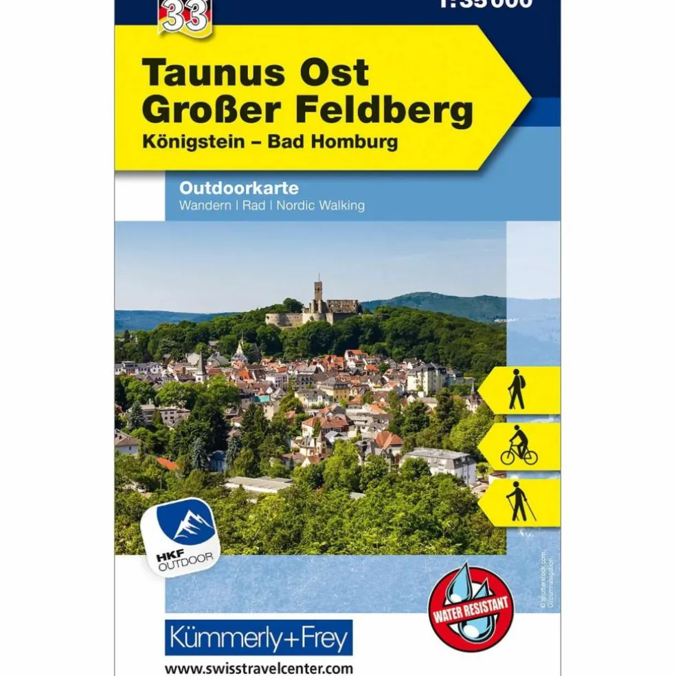 KUF DEUTSCHLAND OUTDOORKARTE 33 TAUNUS OST, GROßER FELDBERG - Wanderkarte