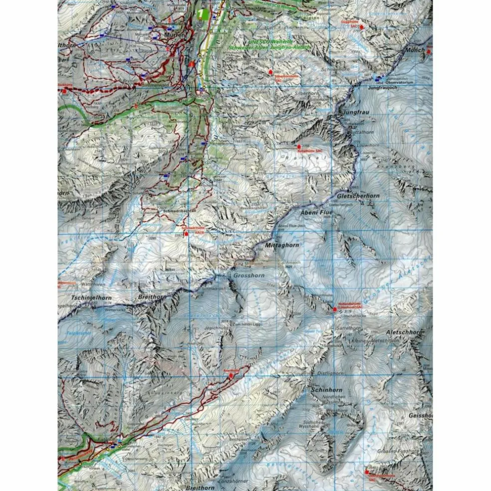 KUF WK 18 JUNGFRAU-REGION 1:60.000 - Wanderkarte