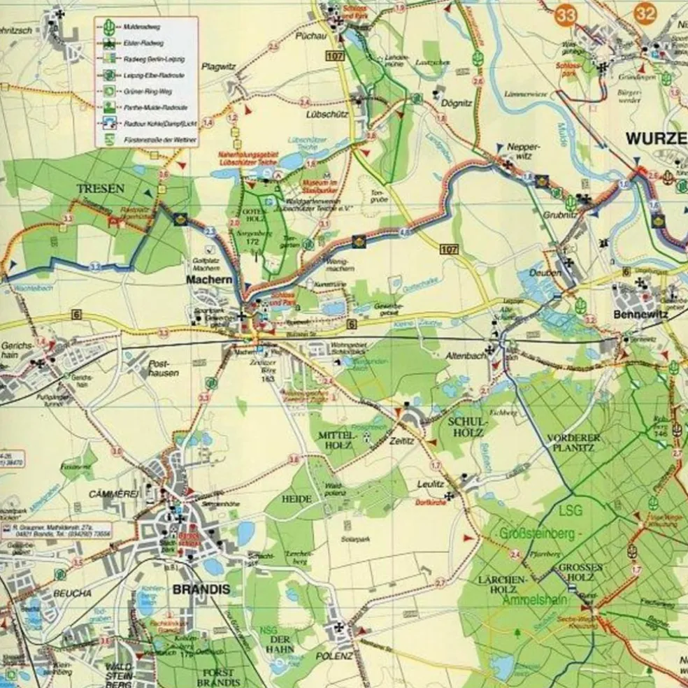 ÖKUMENISCHER PILGERWEG GÖRLITZ-VACHA - Wanderkarte
