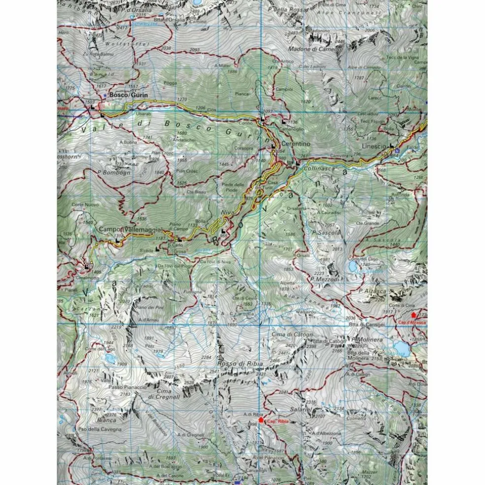 LOCARNO / MAGGIA - VERZASCA 44 WANDERKARTE 1:40 000 - Wanderkarte