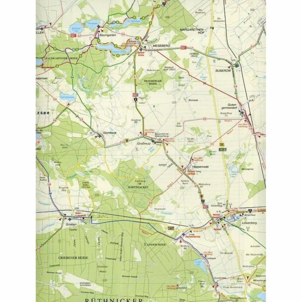 LÖWENBERGER LAND UND UMGEBUNG - Wanderkarte