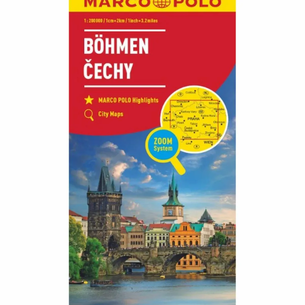 MARCO POLO KARTE TSCHECHIEN BLATT 1 WESTBÖHMEN, MITTELBÖHMEN
