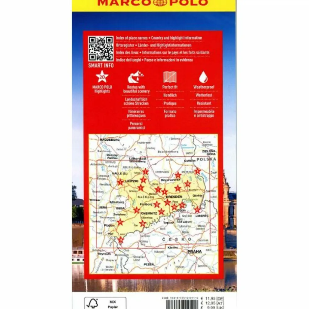 MARCO POLO REISEKARTE DEUTSCHLAND 09 SACHSEN 1:225.000 - Straßenkarte
