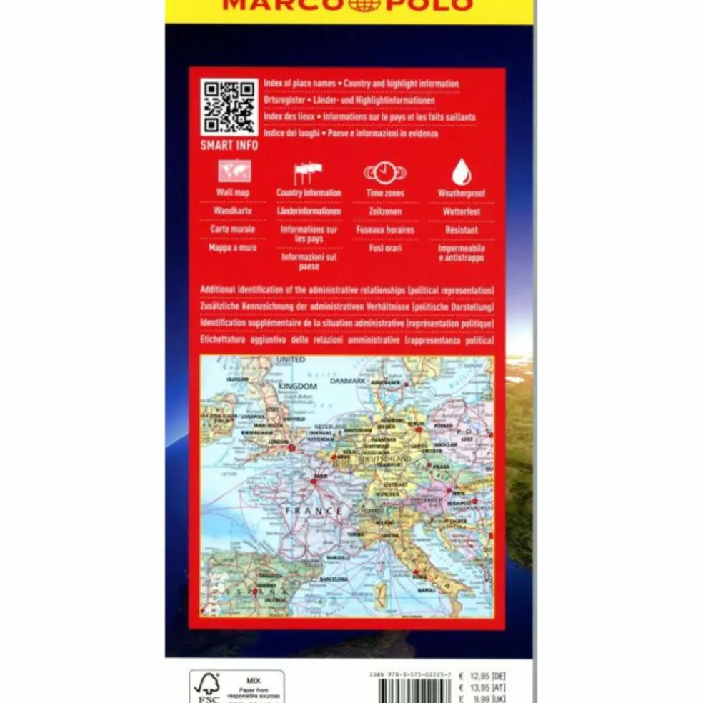 MARCO POLO REISEKARTE DIE WELT 1:30 MIO. - Karte