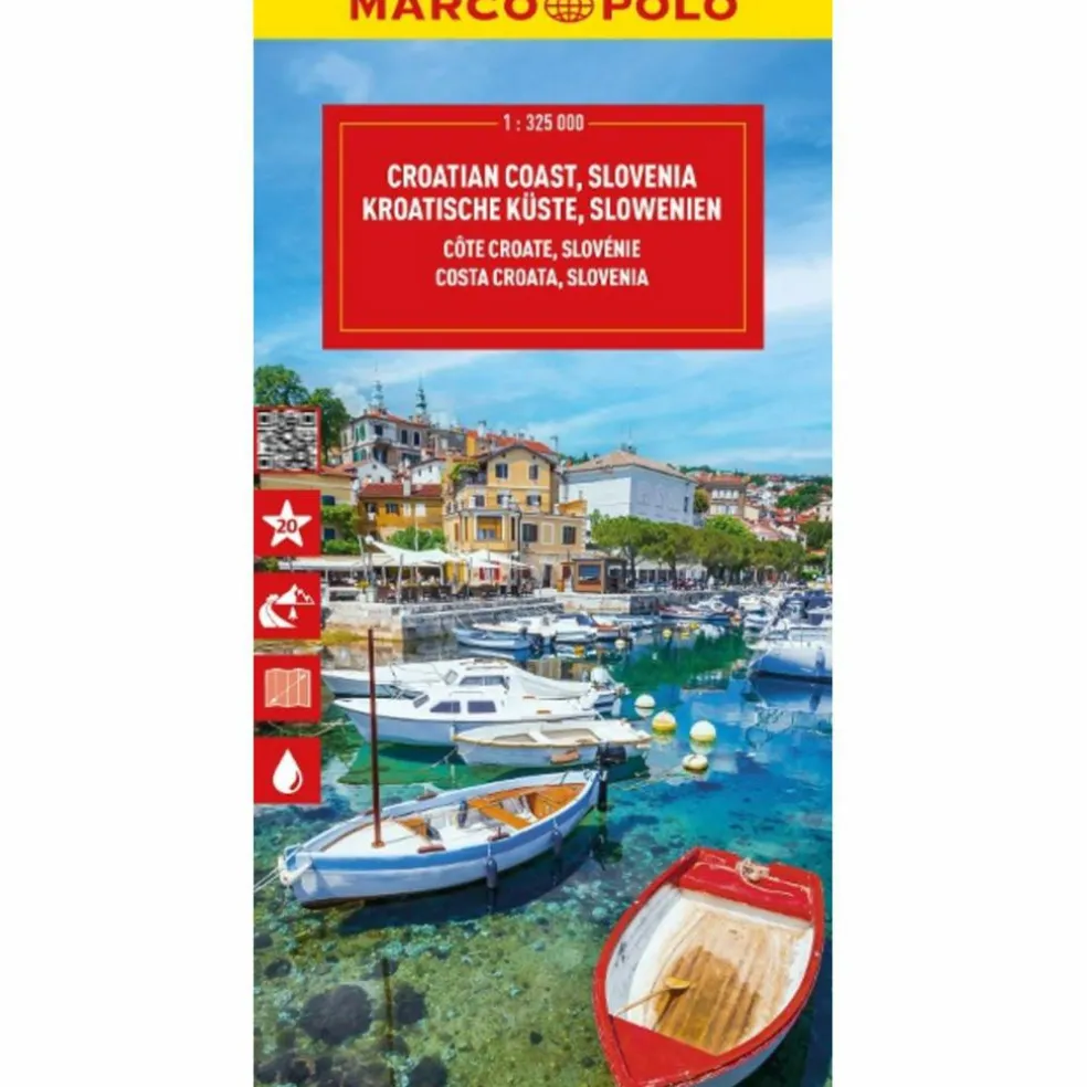 MARCO POLO REISEKARTE KROATISCHE KÜSTE, SLOWENIEN 1:325.000 - Straßenkarte