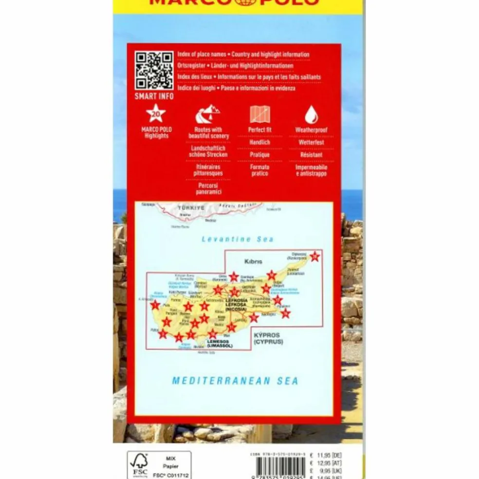 MARCO POLO REISEKARTE ZYPERN 1:150.000 - Straßenkarte