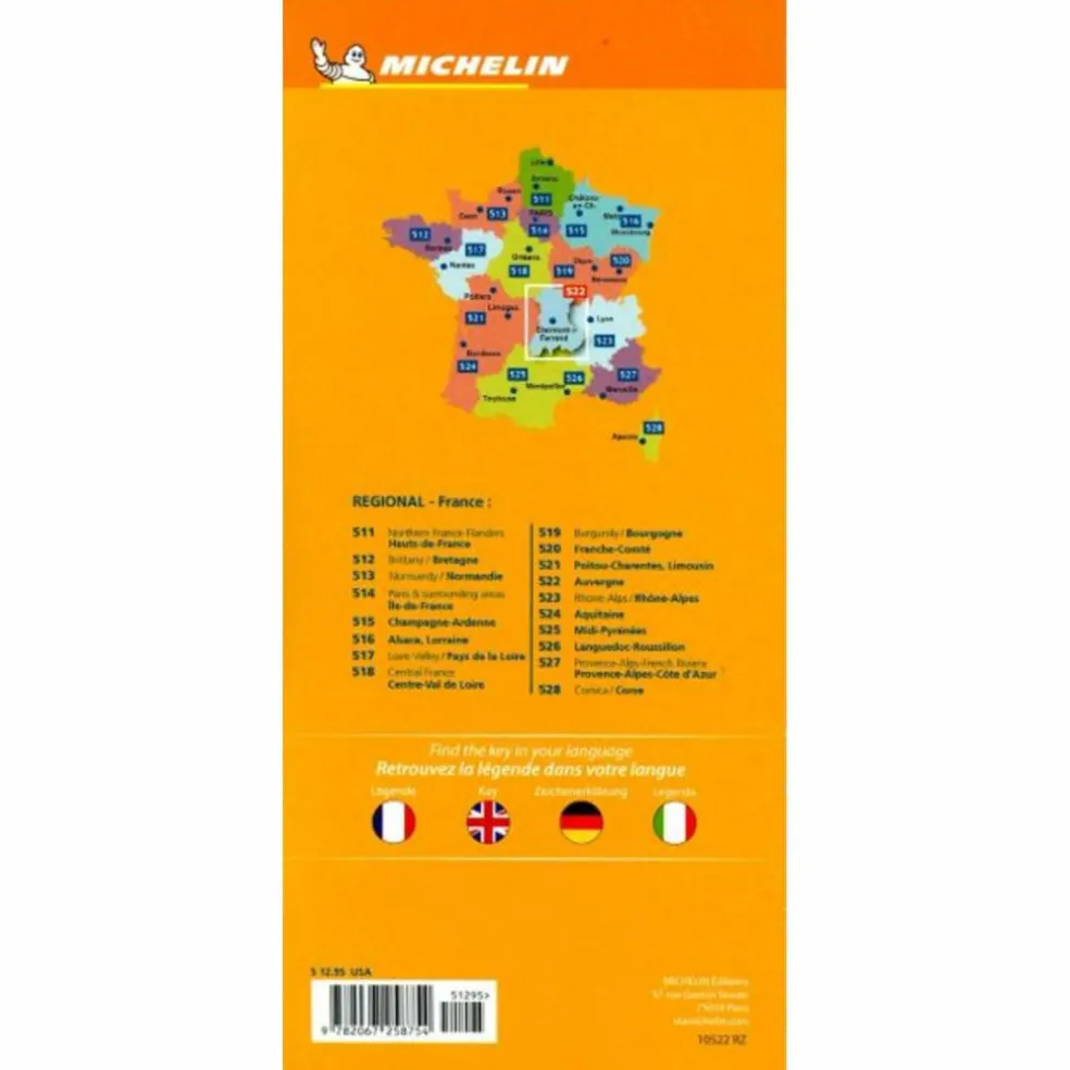 MICHELIN AUVERGNE-LIMOUSIN - Straßenkarte