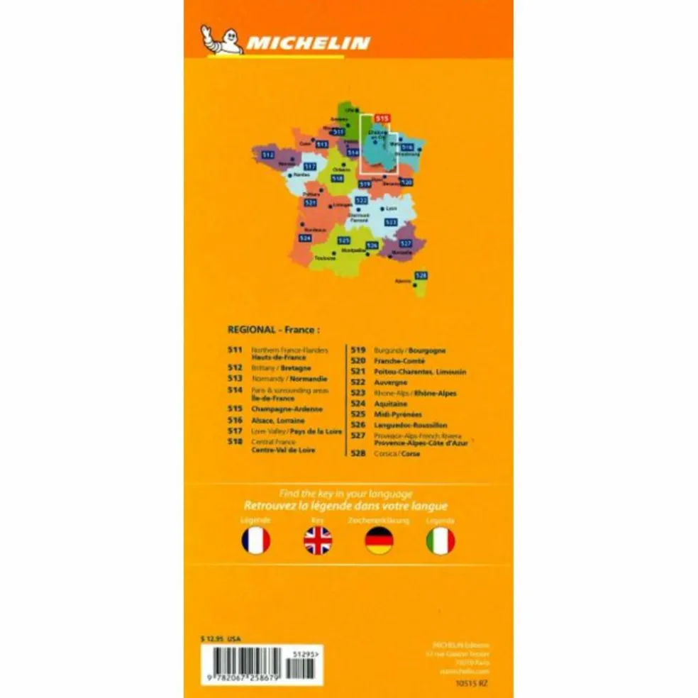 MICHELIN CHAMPAGNE ARDENNEN - Straßenkarte