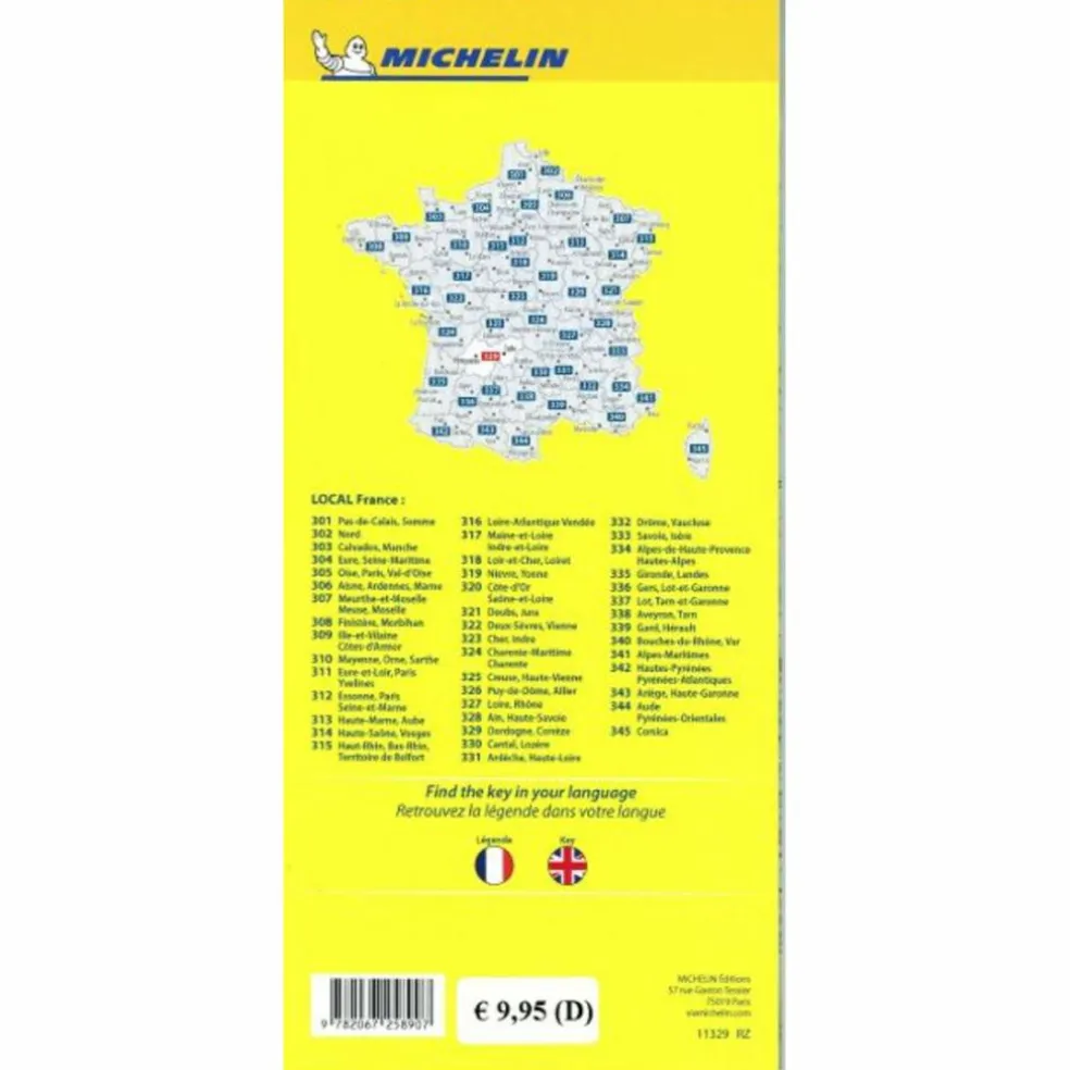 MICHELIN CORREZE / DORDOGNE (PERIGORD) - Straßenkarte
