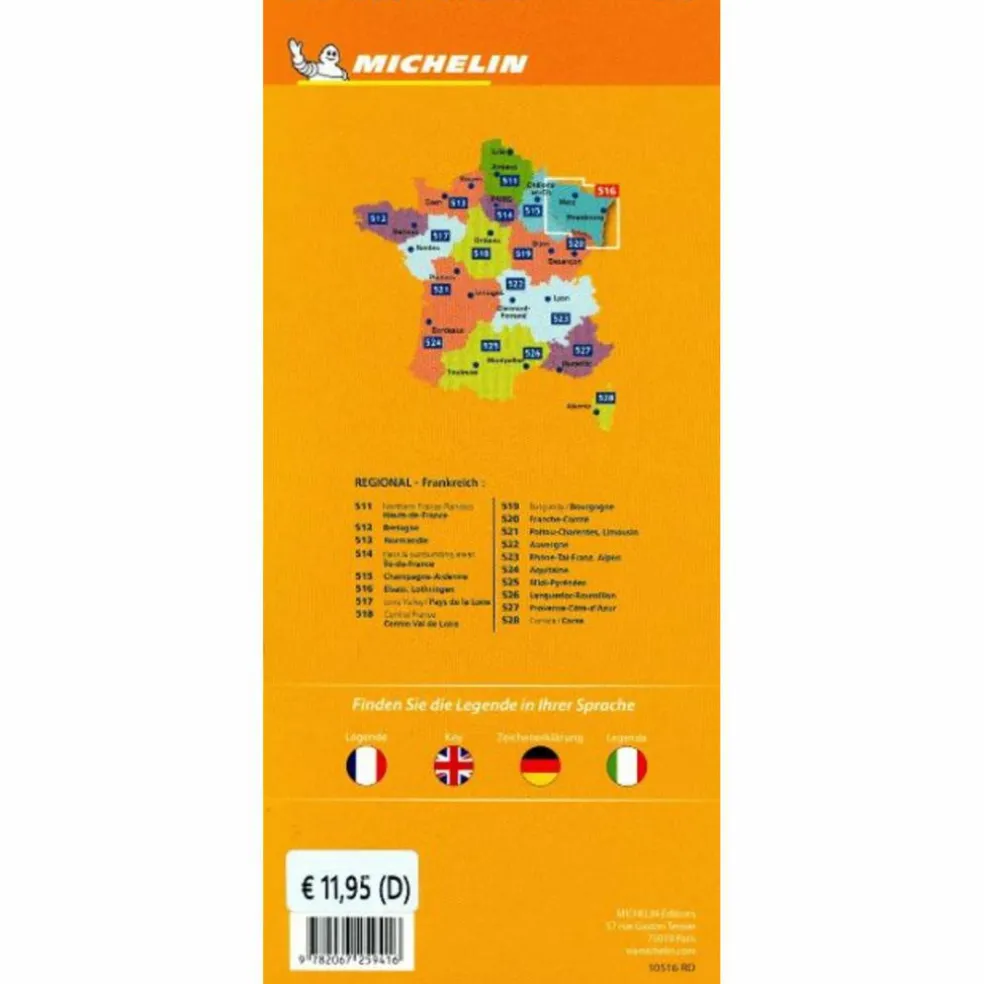 MICHELIN ELSASS LOTHRING - Straßenkarte