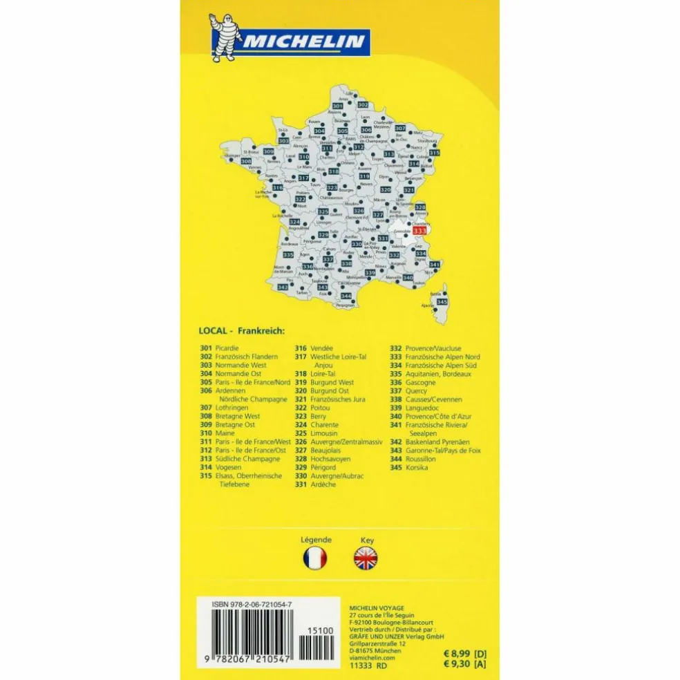 MICHELIN FRANZÖSISCHE ALPEN NORD - Straßenkarte