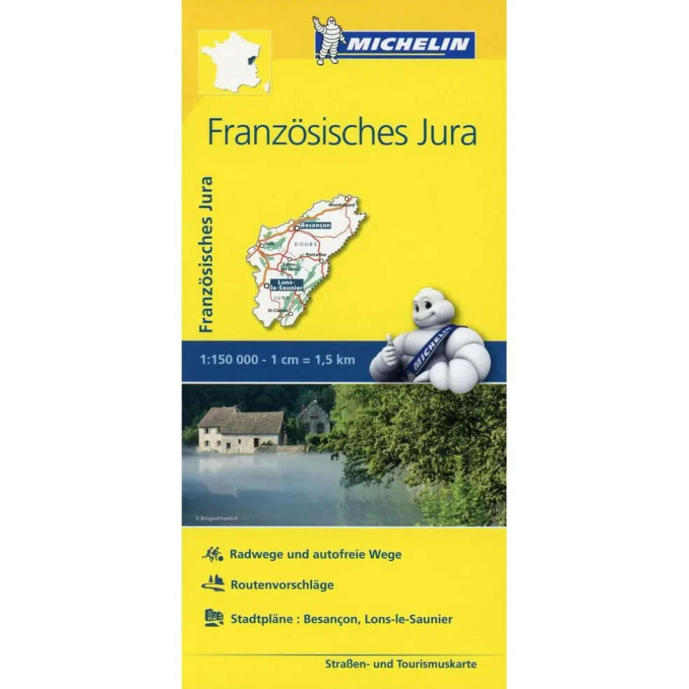 MICHELIN FRANZÖSISCHE JURA 1:150.000 - Straßenkarte