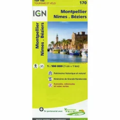 MONTPELLIER.NÎMES.BÉZIERS 1:100 000 - Karte