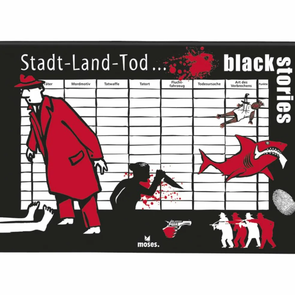 Moses Verlag BLACK STORIES - STADT LAND TOD - Reisespiel