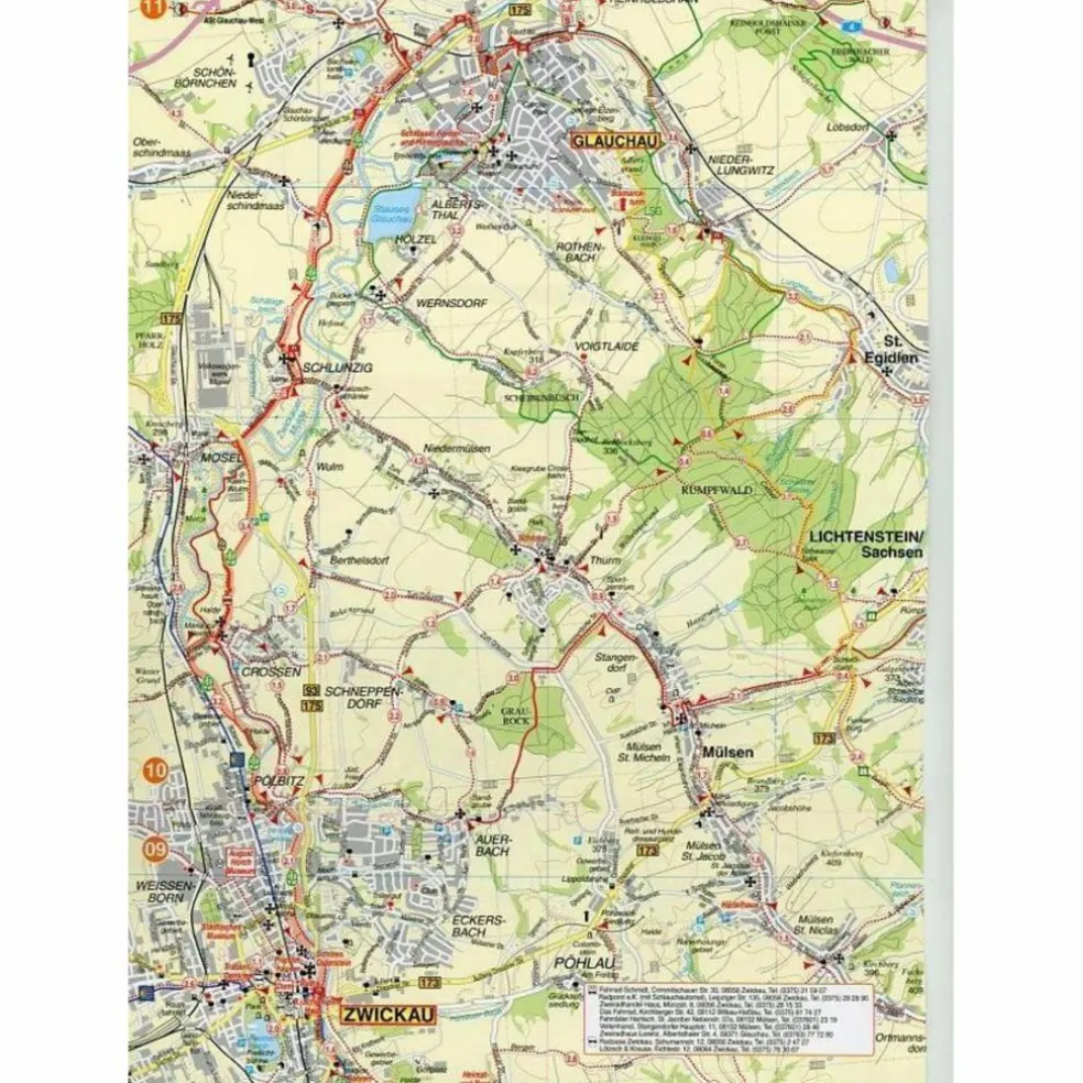 MULDERADWEG (ZWICKAUER MULDE) RADWANDER- - Fahrradkarte