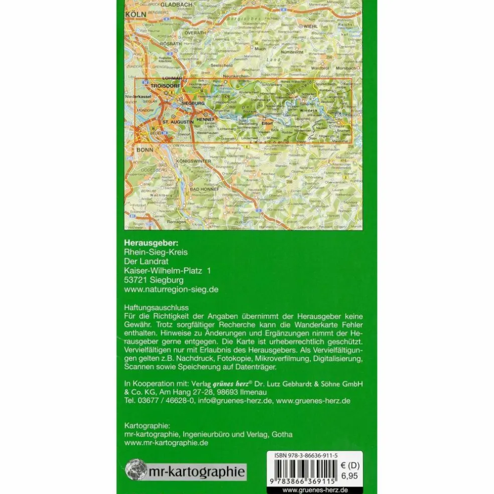 NATURREGION SIEG WANDERKARTE - Wanderkarte
