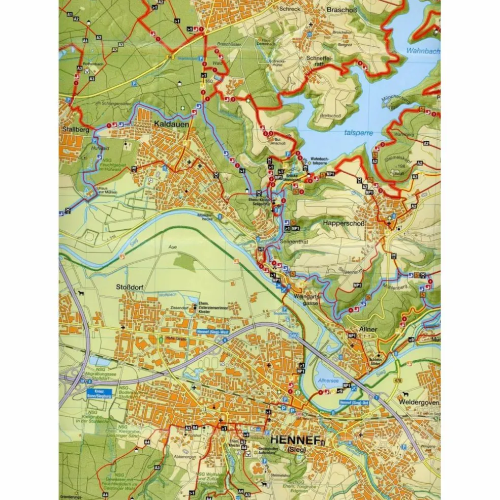 NATURREGION SIEG WANDERKARTE - Wanderkarte