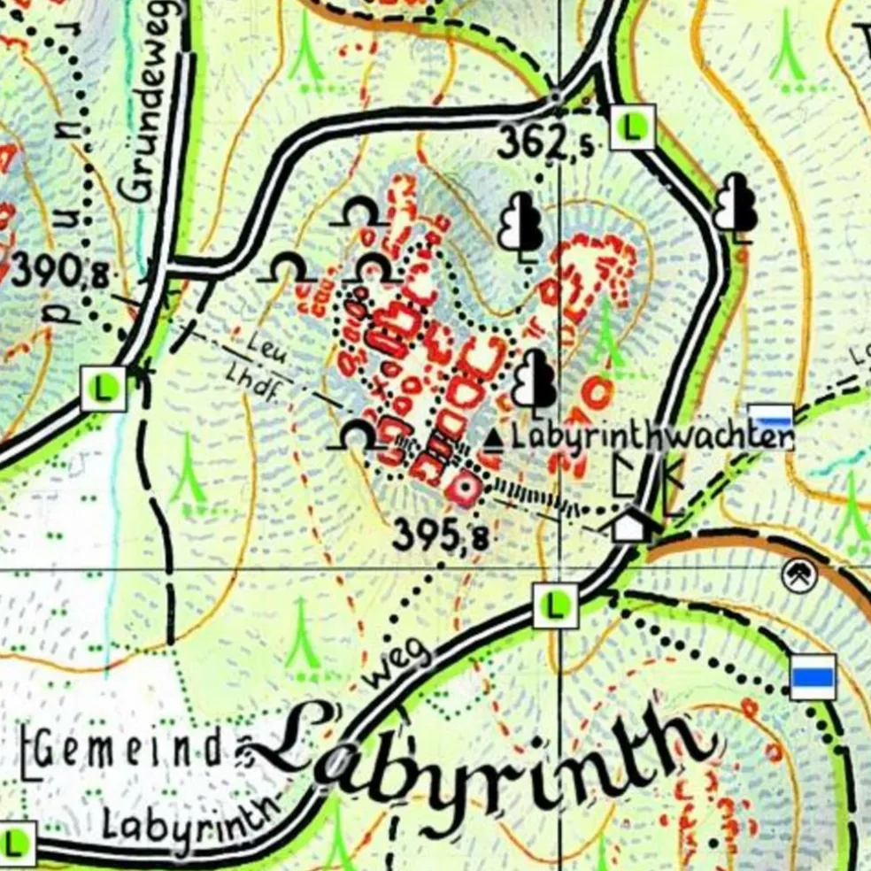NIKOLSDORFER WÄNDE UND DAS LABYRINTH - Wanderkarte