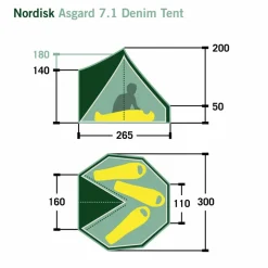 Nordisk ASGARD 7.1 DENIM TENT - Gruppenzelt
