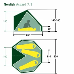 Nordisk ASGARD 7.1 TECHNICAL COTTON TENT - Gruppenzelt