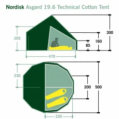 Nordisk ASGARD 19.6 TECHNICAL COTTON TENT - Gruppenzelt