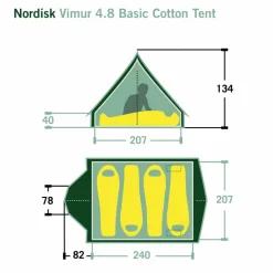 Nordisk VIMUR 4.8 TECHNICAL COTTON TENT - Gruppenzelt