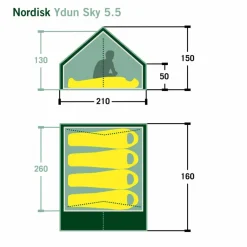 Nordisk YDUN SKY 5.5 TECHNICAL COTTON TENT - Gruppenzelt
