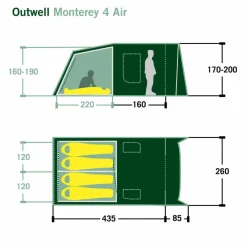 Outwell MONTEREY 4 AIR - Familienzelt