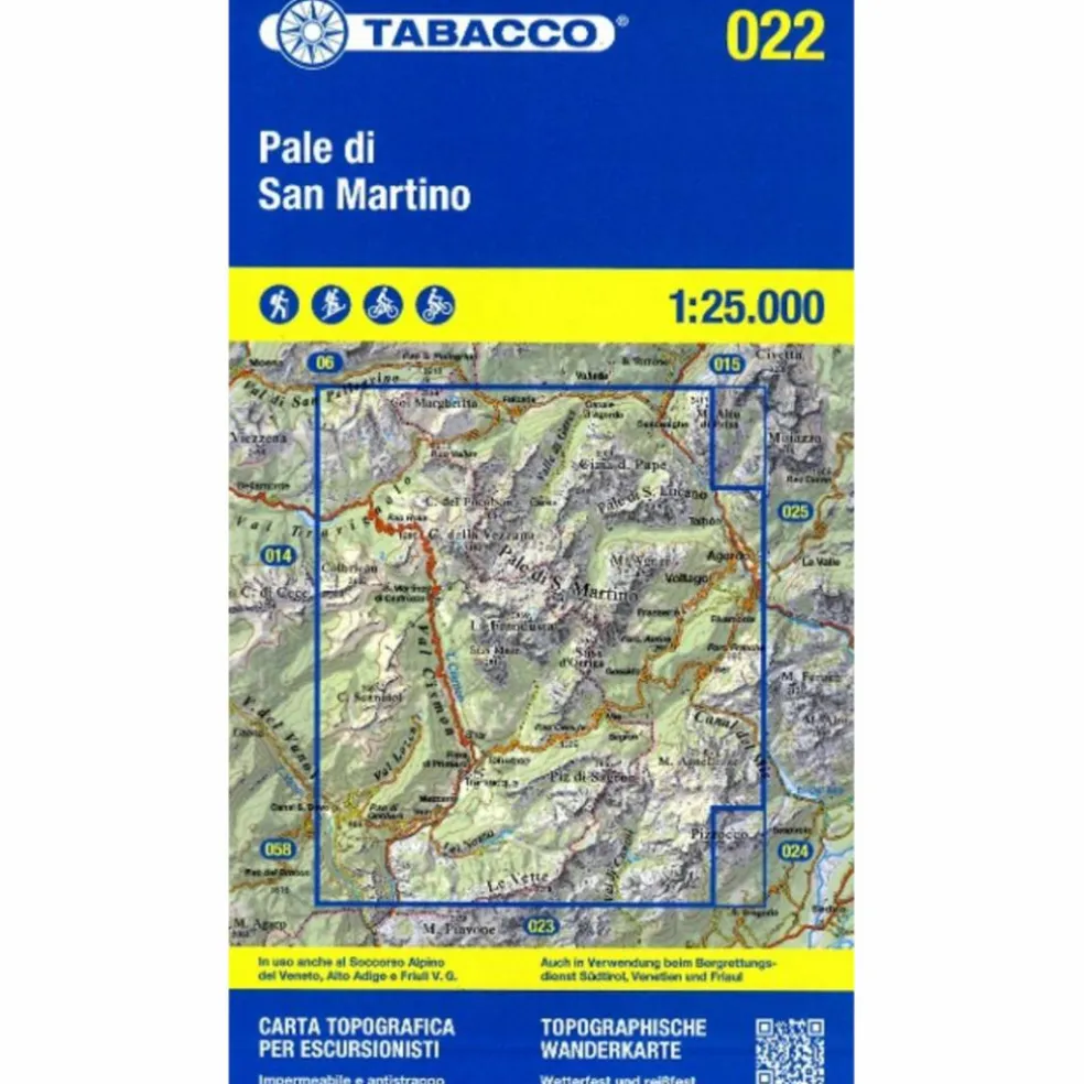 PALE DI SAN MARTINO 1:25 000 - Wanderkarte