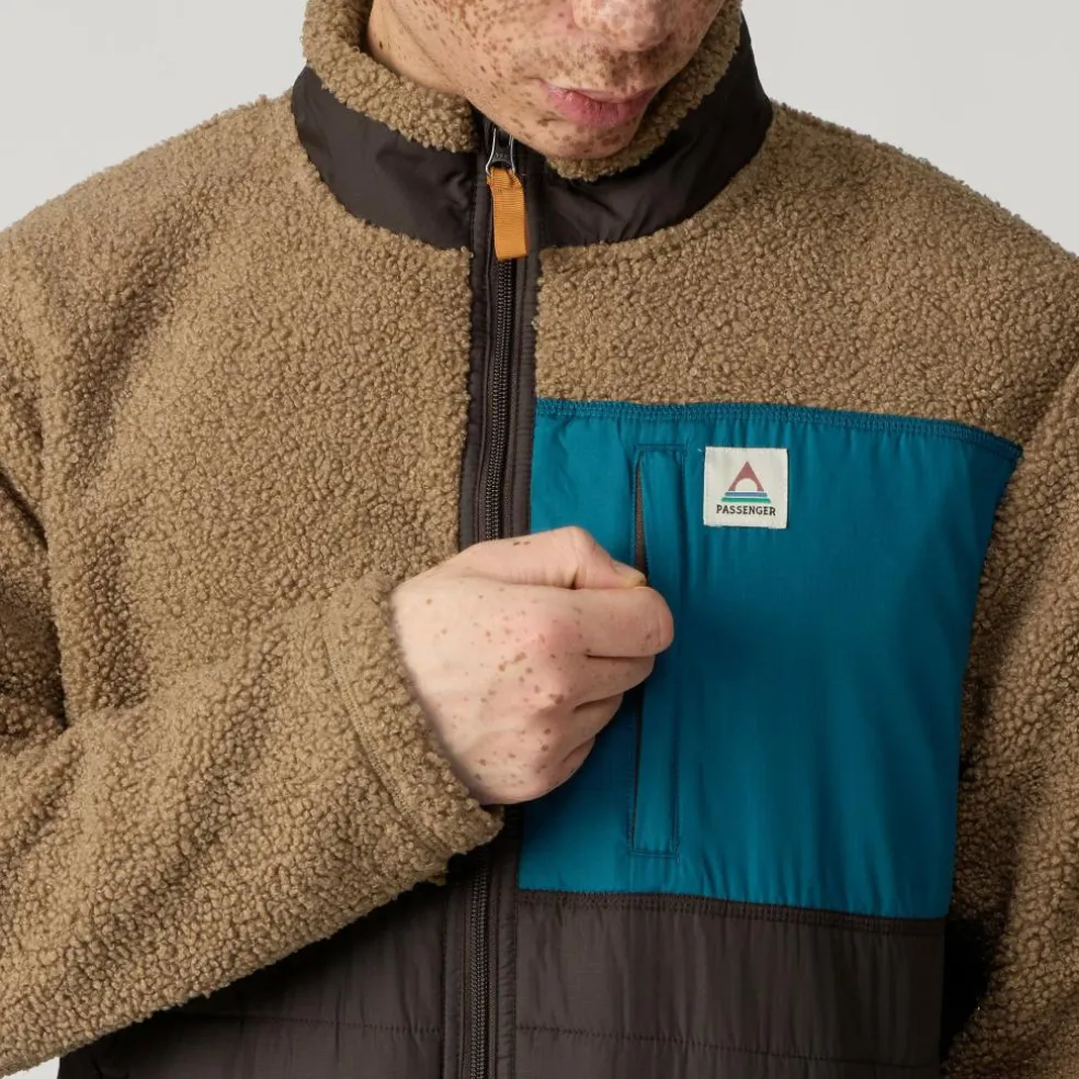 Passenger Clothing BORN EXPLORER RECYCLED POLAR-LINED SHERPA FLEECE Herren - Fleecejacke