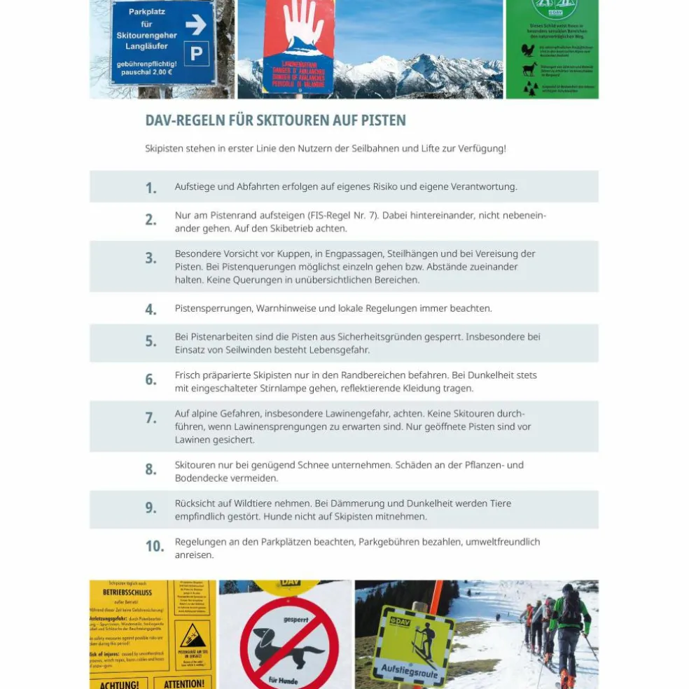 PISTENGEHEN UND LEICHTE SKITOUREN