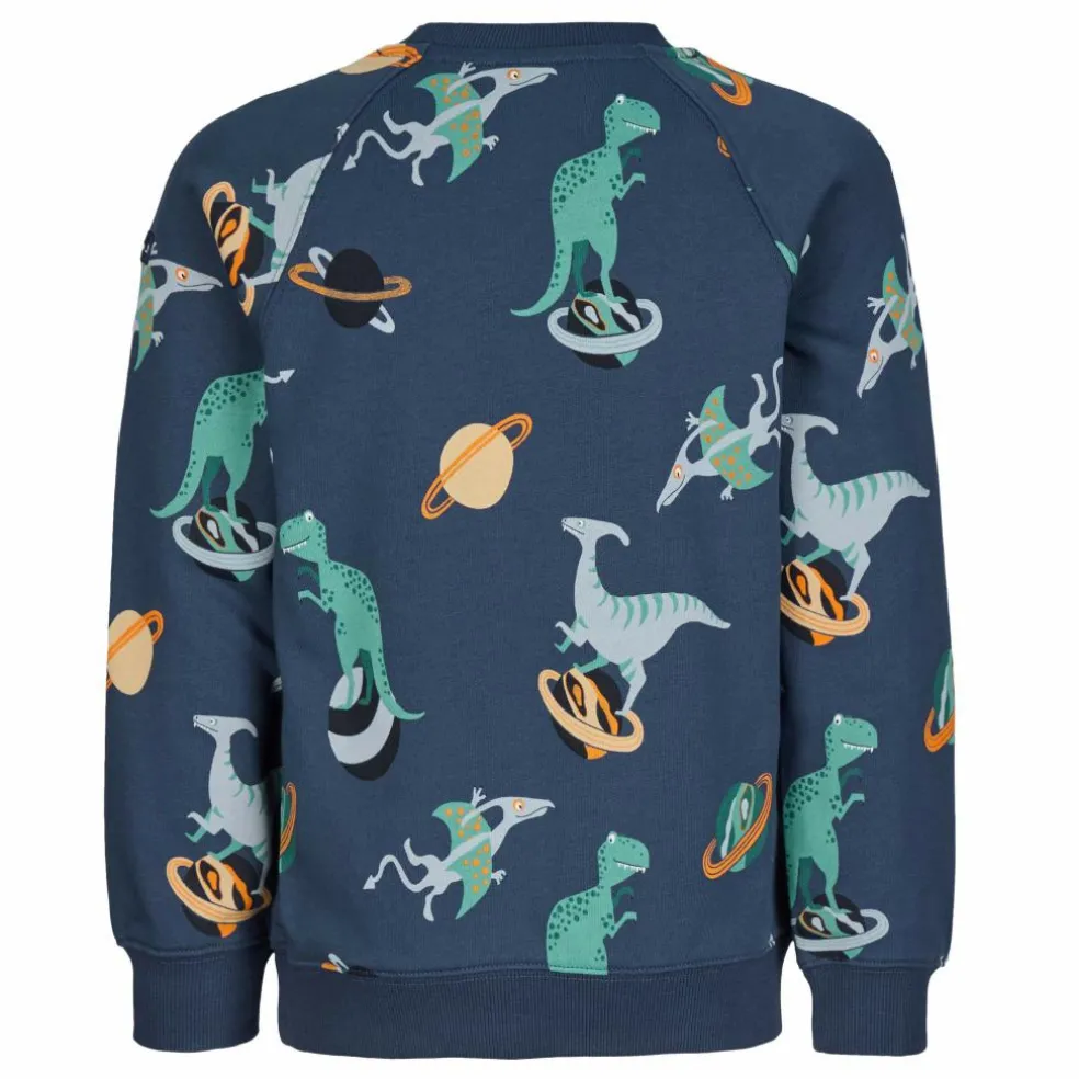 POLARN O. PYRET RUN - DINOSAURS SWEATERS AOP Kinder - Sweatshirt