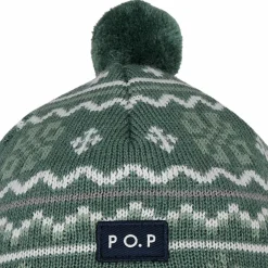 POLARN O. PYRET SPRUCE CAP JAQUARD Kinder - Wollmütze