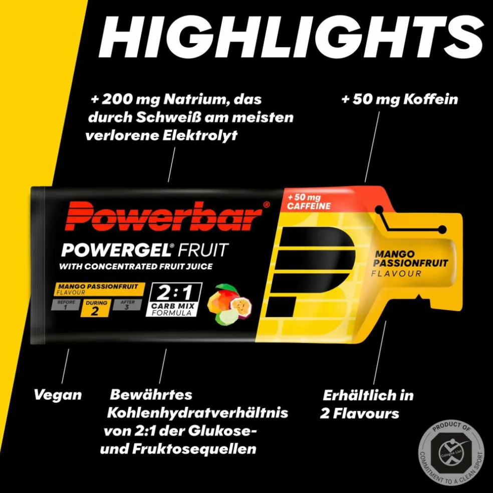 PowerBar PB POWERGEL FRUIT MANGO PASSIONFR (41GX24) PACKAGE - Energiedrink
