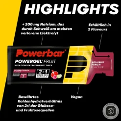 PowerBar PB POWERGEL FRUIT RED FRUIT (41GX24) PACKAGE - Energiedrink